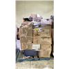 Image 1 : PALLET OF ASSORTED ESTATE ITEMS INCLUDING; FOLDING CHAIR, HANGER RACKS, DVD CASES & MORE