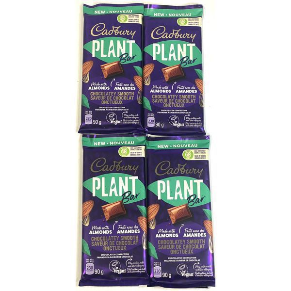 4 X 90G CADBURY PLANT CHOC. BARS W/ ALMONDS
