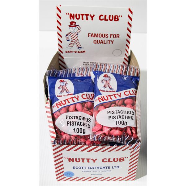 12 X 100G NUTTY CLUB RED PISTACHIOS