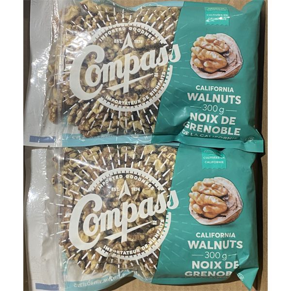 2 x 300g COMPASS CALIFORNIA WALNUTS