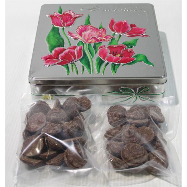400 G CHOCOLATE MACROONS W/ GIFT TIN