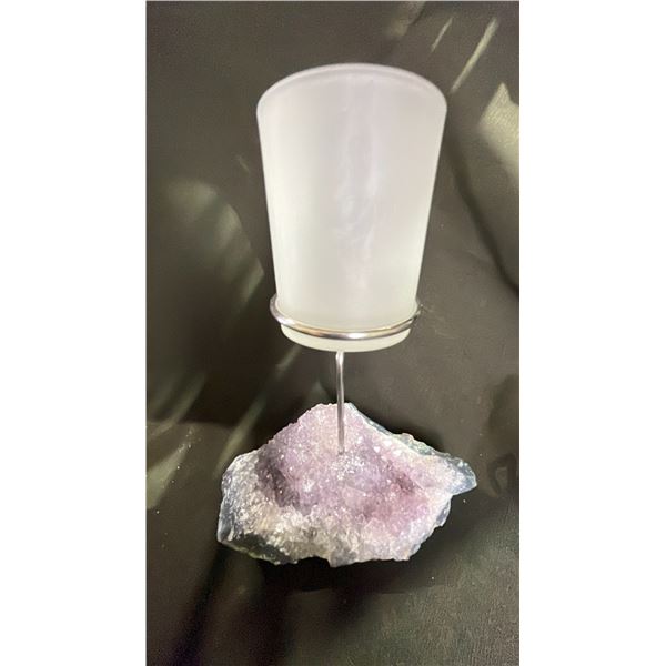 AMETHYST CANDLE HOLDER RETAIL $300.00