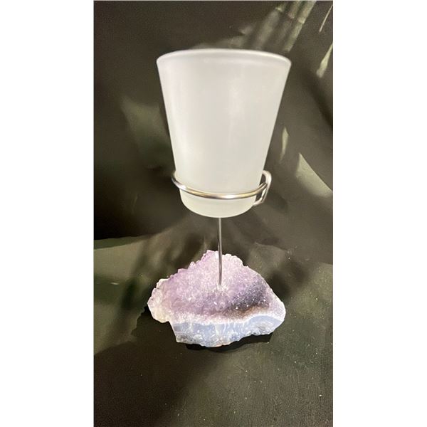 AMETHYST CANDLE HOLDER RETAIL $300.00