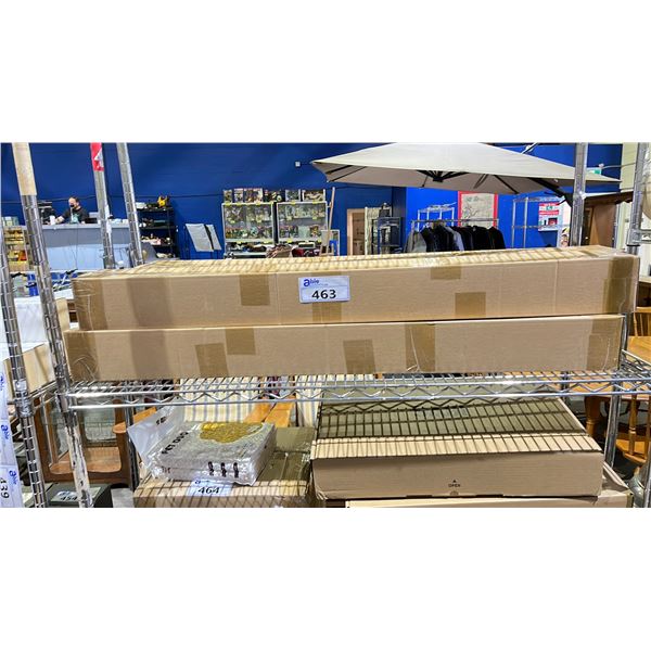 SHELF LOT OF TRAMPOLINE SAFETY NET POLES WITH FOAM