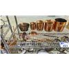Image 1 : SHELF LOT OF ASSORTED ITEMS INCLUDING; COCKTAIL MIXER SET, NUT CRACKER, DRY INGREDIENT STORAGE