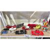 Image 1 : 2 SHELVES OF ASSORTED MODEL CARS, TOY CARS, TIN TOYS, MICKY MOUSE DOLL AND MORE