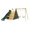 Image 2 : *NEW IN BOX* PLUM RESIDENTIAL WOOD CLIMBING PYRAMID PLAYSET WITH SWING *CART NOT INCLUDED*
