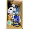 Image 2 : BOX OF ASSORTED CORDS, SANITIZER DISPENSER AND MORE