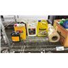 Image 2 : SHELF LOT OF PAINT THINNER, PAINT VARNISH AND MORE