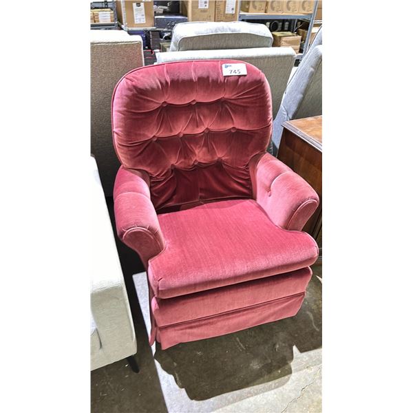 FABRIC SWIVEL ACCENT CHAIR
