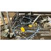 Image 2 : SHELF LOT OF FLOOR JACK, EXTENSION CORDS AND MORE