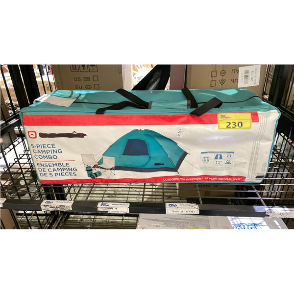 OUTBOUND 5-PC CAMPING COMBO (UNKNOWN WORKING CONDITION, MAY BE MISSING PIECES)