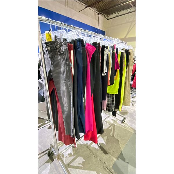 RACK OF ASSORTED BOTTOMS INCLUDING; SHORTS, JEANS, DRESS PANTS AND MORE *RACK NOT INCLUDED*