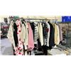Image 1 : RACK OF ASSORTED DESIGNER CLOTHING INCLUDING; JACKETS, HOUSE COATS, SWEATERS AND MORE