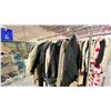 Image 1 : RACK OF ASSORTED DESIGNER CLOTHING INCLUDING; JACKETS, SWEATERS, TRENCH COATS AND MORE