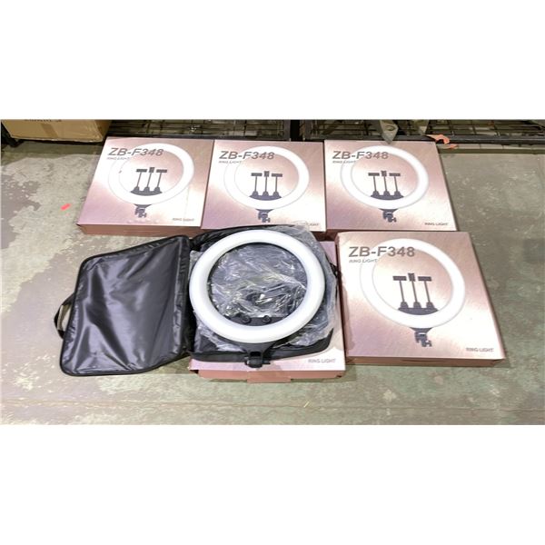 BOX LOT OF RING LIGHTS MODEL ZB-F348