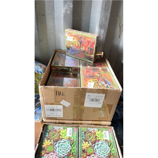 BOX OF 1000 PIECE PUZZLES
