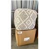 Image 3 : *NEW IN BOX* BARCELONA POUF - NATURAL STRIPE OTTOMAN