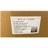 Image 2 : *NEW IN BOX* BARCELONA POUF - NATURAL STRIPE OTTOMAN