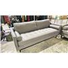 Image 2 : *NEW ASSEMBLED* MODERN SOFA (7') & LOVE SEAT (5') SET WITH ARM PILLOWS
