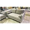 Image 3 : *NEW ASSEMBLED* MODERN SOFA (7') & LOVE SEAT (5') SET WITH ARM PILLOWS