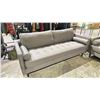 Image 2 : *NEW IN BOX* MODERN SOFA (7') & LOVE SEAT (5') SET WITH ARM PILLOWS (2 BOXES)