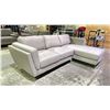 Image 2 : *NEW IN BOX* 2-PC MODERN CHAISE SOFA APOLLO CHROME (8' X 5') (2 BOXES)