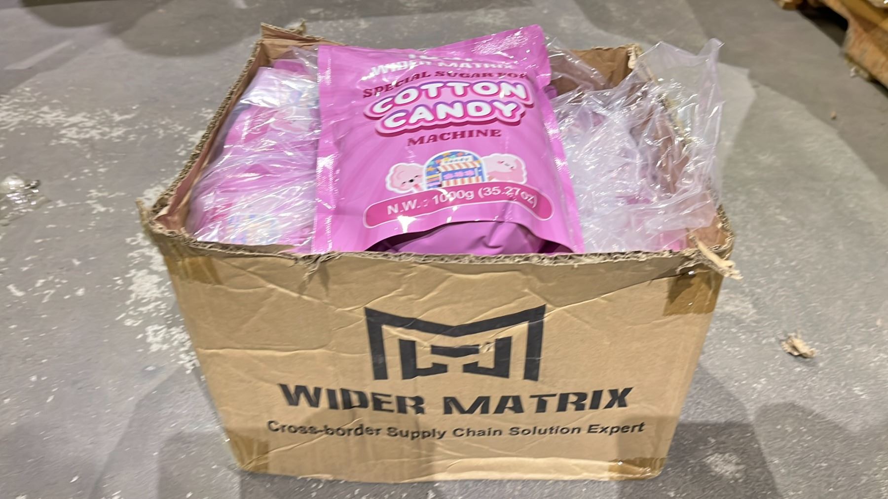 BOX OF WIDER MATRIX COTTON CANDY SUGAR - Able Auctions