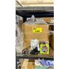 Image 1 : BOX OF ASSORTED ITEMS INCLUDING SINK STRAINER, OVEN THERMOMETER, HARDWARE AND MORE