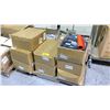 Image 1 : PALLET OF ASSORTED ITEMS INCLUDING; HEAT RESISTANT PADS, HARDWARE AND MORE