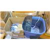 Image 4 : PALLET OF ASSORTED ITEMS INCLUDING; DISPOSABLE PLASTIC CUPS, CAT CLAW CUPS, TURTLE SPONGES, BOOKS