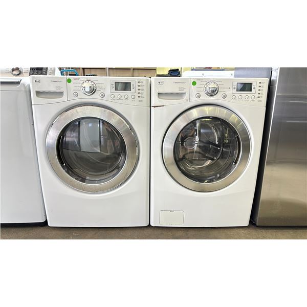 LG STEAM FRONT LOAD WASHER & DRYER SET