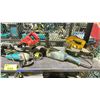 Image 3 : SHELF OF ASSORTED TOOLS INCLUDING; CIRCULAR SAW, ANGLE GRINDERS, JIGSAW & MORE