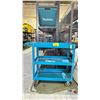 Image 1 : 3 TIER 4 WHEEL METAL PUSH CART