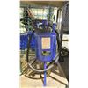 Image 2 : SHELF OF ASSORTED TOOLS INCLUDING; 5 GALLON PRESSURE SANDBLASTER, AIR COMPRESSOR & PAINTERS TEAM