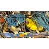 Image 2 : SHELF OF ASSORTED ITEMS INCLUDING; HARDWARE, AIR HOSE, EXTENSION CORD & MORE