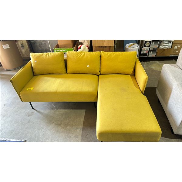 LEFT HAND L SHAPE SOFA (REQUIRES CLEANING, MAY BE DAMAGED)