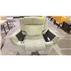 Image 3 : SEALY FABRIC LIFT CHAIR (UNKNOWN WORKING CONDITION, NO POWER CORD, NO REMOTE)