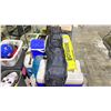 Image 2 : PALLET OF ASSORTED CAMPING GEAR INCLUDING; COOLERS, UNIVERSAL ROTIESSERIE, HATCHET & MORE