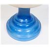 Image 2 : ESTATE OIL LAMP, TWO TONE GLASS BLUE TO MILK