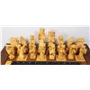 Image 2 : VINTAGE WOOD WITH BRASS HANDLES CHESS SET
