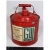 Image 2 : VINTAGE RED METAL GAS CAN BY GW METAL
