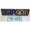 Image 1 : X3 LICENSE PLATES, INC. 1959 ONTARIO, 1973 ALBERTA