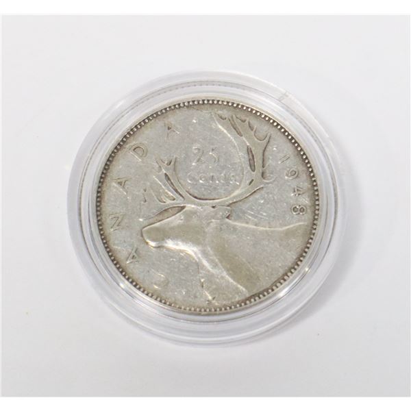 1948 25 CENT .15 SILVER IN CAPSULE