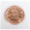 Image 2 : 1-OZ FINE COPPER ROUND BITCOIN IN CAPSULE