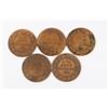 Image 1 : FIVE 1916 WAR YEAR LARGE PENNIES