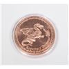 Image 1 : 1-OZ FINE COPPER ROUND DRAGON IN CAPSULE