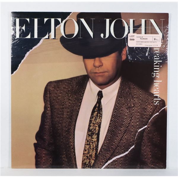 ELTON JOHN BREAKING HEARTS VINYL RECORD