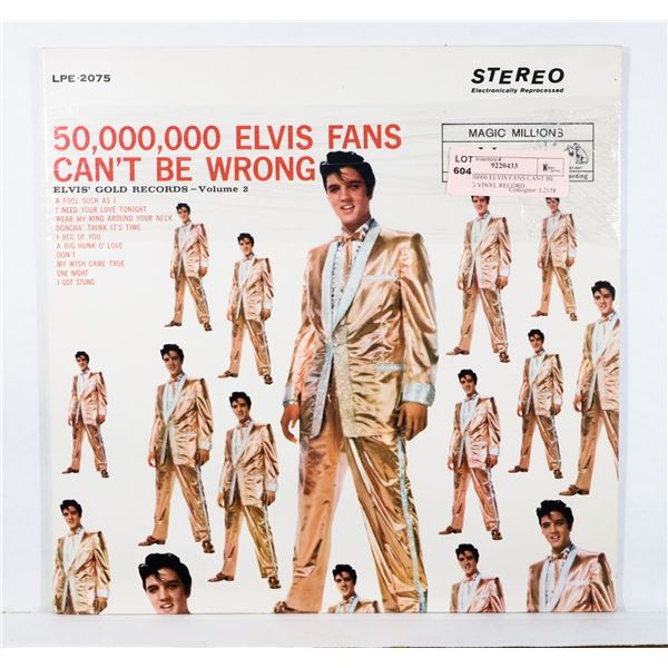 ELVIS 50000 ELVIS FANS CANT BE WRONG VINYL RECORD