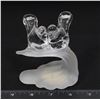 Image 2 : VINTAGE FROSTED GLASS DOVE DECORATION